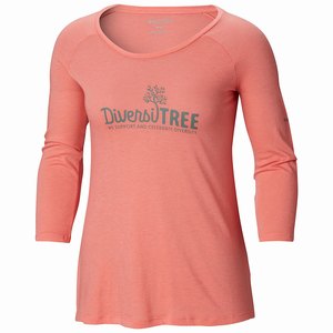 Columbia Camiseta Weekend Explorer™ 3/4 Tee Mujer Rosas (295WJRVDU)